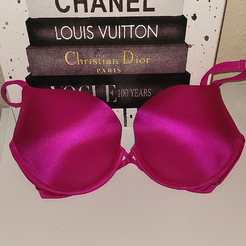 Victoria's Secret Fuchsia Very Sexy Push Up Satin Bra